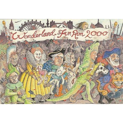 Ken Livingstone Mayor Of London Alice In Wonderland Comic Postcard