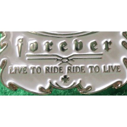 Choppers Live To Ride - Ride To Live Motorcycle Bike Metal Biker Rocker Badge