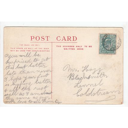 Marchmont House Duns Postcard near Greenlaw Berwickshire Brown's Series