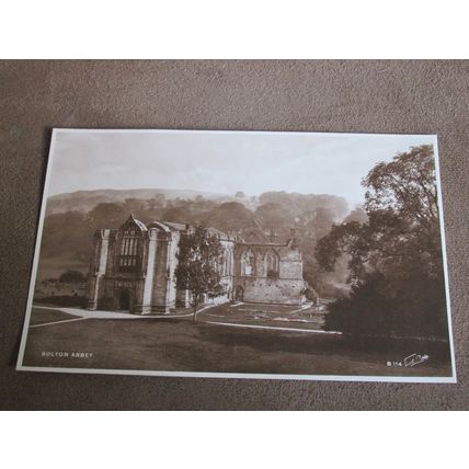 Walter Scott Postcard - Bolton Abbey scene - Wharfedale, Yorkshire
