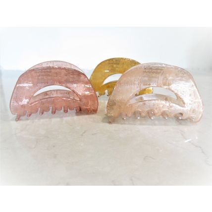 Painted marbled glitter acrylic hair claw clamp clips thin fine medium hair