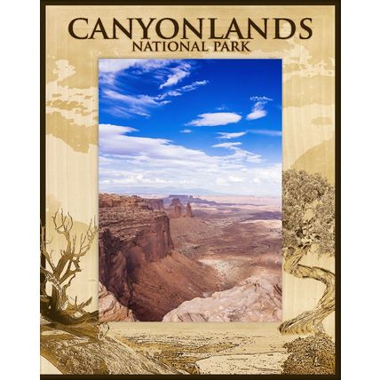 Canyonlands National Park Laser Engraved Wood Picture Frame Portrait (4 x 6)