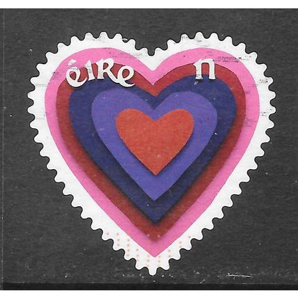 EIRE IRELAND 2021 HEARTS CUTOUTS SHAPE LOVE N RATE CLEAN BACK DIE CUT UK RAYS