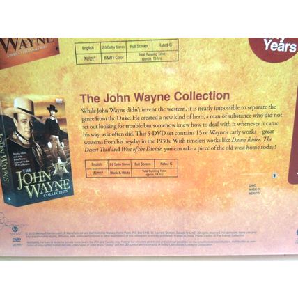 John Wayne: Americas Legendary Hero (DVD, 2011, 10-Disc Set) 22 movies 10 DVD's