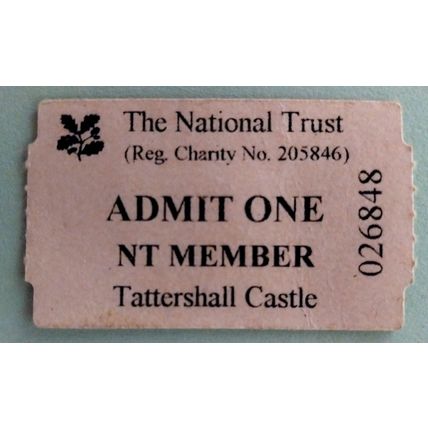 Ticket National Trust Tattershall Castle circa 1950