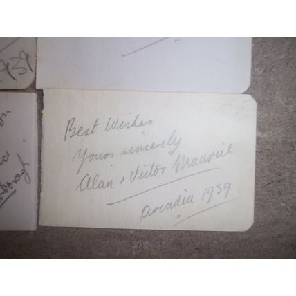 Autographs Arcadia Theatre Scarborough 1939 Rene Horrox Dallimore Pearson Bahs