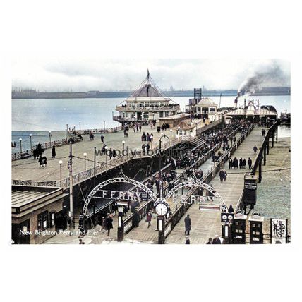 ptc2812 - Cheshire - The New Brighton Steam Ferry Entrance & Pier - print 6x4
