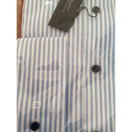 Olymp Luxor Modern Fit Cotton L/S Blue Stripe Shirt BNWT