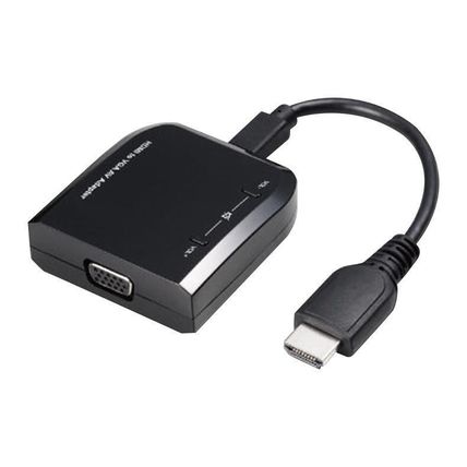 VIDEK HDMI to VGA Adapter (with Audio) with HDMI Cable
