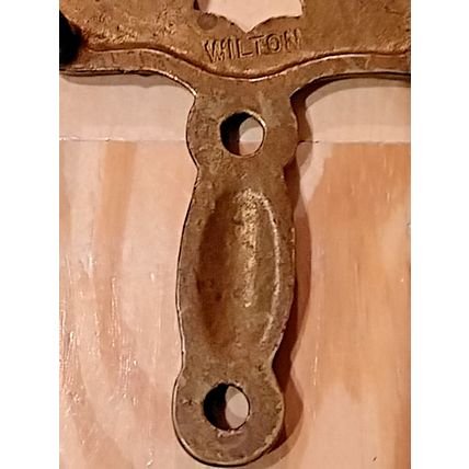 Vintage Wilton Cast Brass Trivet Scroll Hot Iron Base Stand Farmhouse Home