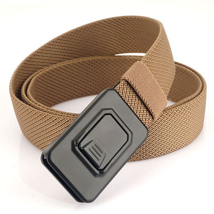 Alloy Casual Outdoor Buckle Men's Woven Elastic Fashion Belt