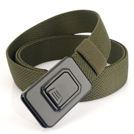 Alloy Casual Outdoor Buckle Men's Woven Elastic Fashion Belt