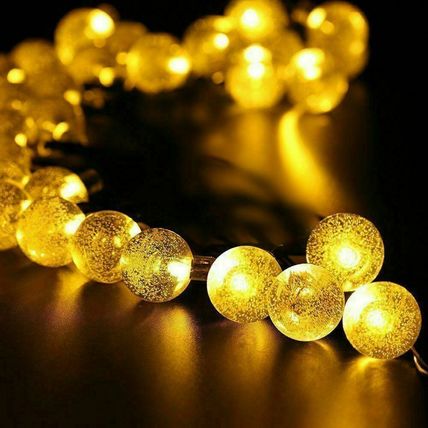 LED Ball Solar Light Party Fairy Outdoor Retro Ball String Lights Patio Garden