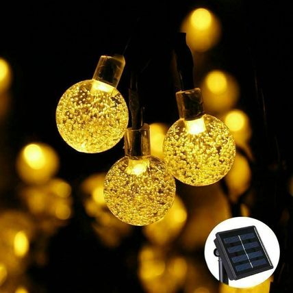 LED Ball Solar Light Party Fairy Outdoor Retro Ball String Lights Patio Garden