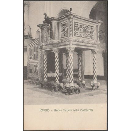 Antico Pulpito nella Cattedrale, Ravello, c.1910s - Luigi Cicalese Cartolina