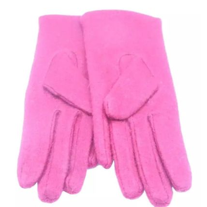 Ladies Gloves Burgundy with Diamante Bow Detail 23 CM Clothing Accessory Gift