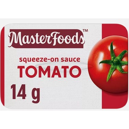 MASTERFOODS TOMATO SAUCE PORTION PORTIONS PC X 100 (14G) SQUEEZE PC - FREE POST