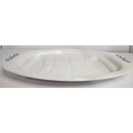 Corning Ware Platter P-19 P19 Blue Cornflower Meat/Roast Dish
