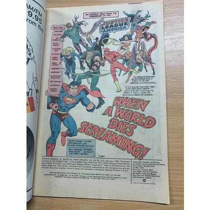 DC COMICS JUSTICE LEAGUE OF AMERICA #210 JAN 1983 (VFN+) COMIC (LL)