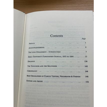 1986 1ST EDITION "THE FARRINGFORD JOURNAL OF EMILY TENNYSON 1853-1864" BOOK (P3)