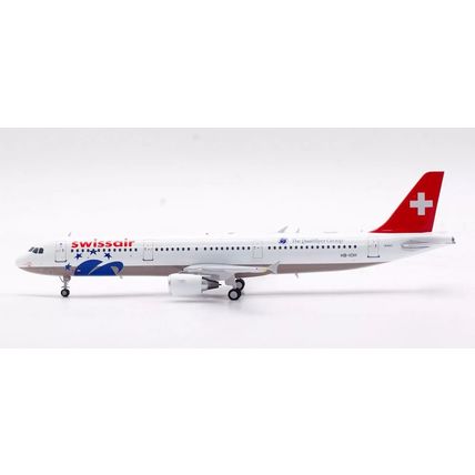 AIRBUS A321-111 SWISSAIR REG: HB-IOH WITH STAND - WB MODELS B321IOH 1/200