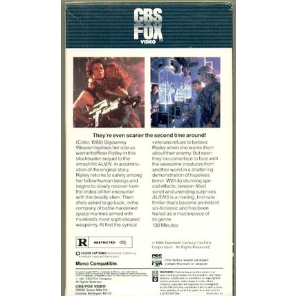 1980’s sci-fi, horror, fantasy VHS tape classic eight film collection