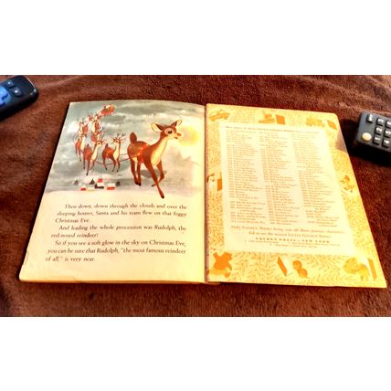 Old Little Golden Book Walt Disney Rudolph The Red Nose Reindeer G Edition 1963