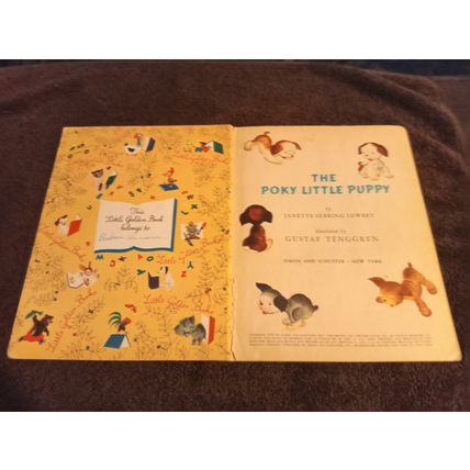 Little Golden Book The Porky Little Puppy By Janette Lowrey (A) Edition 1956