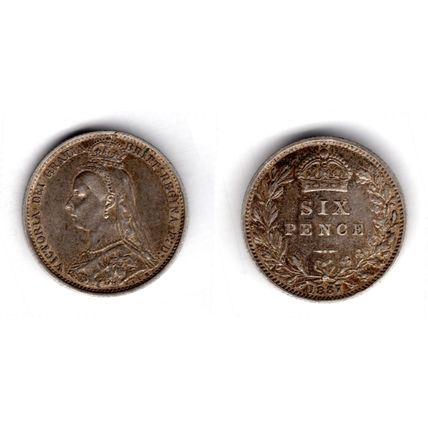Great Britain. Victoria. Sixpence 1887. dy17779