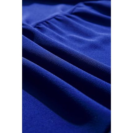 Bluing Ruffled Short Sleeve Collared V Neck Tiered Midi Dress