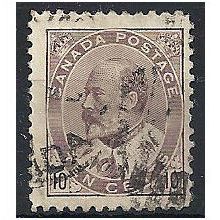 Canada 1903 SG182 10c Brown-Lilac Fine Used . ..