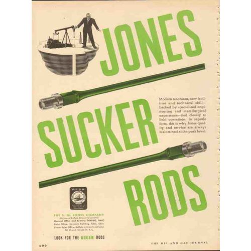 s m jones company 1953 modern machines sucker rods vintage ad