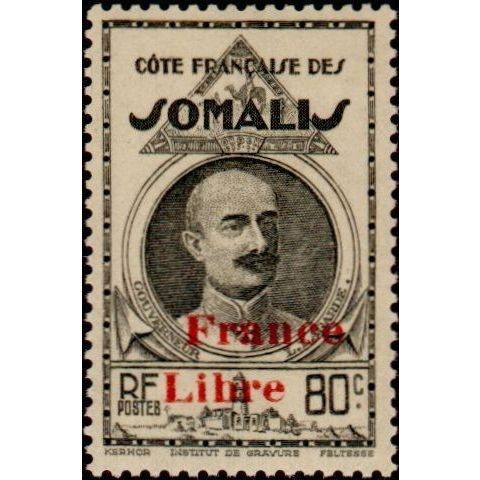 French Somali Coast Cote Francaise Des Somalis 80c Mounted Mint MM SG 327 stamp