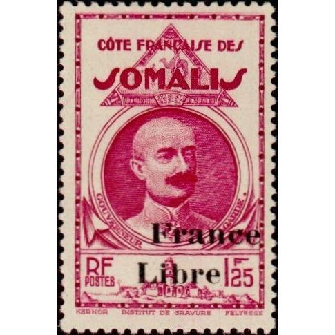 French Somali Coast Cote Francaise Des Somalis F1.25 Mounted Mint MM SG329 stamp