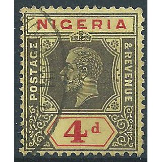 Nigeria 1931 SG24a 4d Black & Red/Yellow Die I Fine Used .. ..
