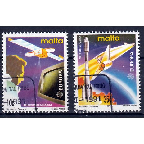 Malta Europa Cept 1991 gestempeld