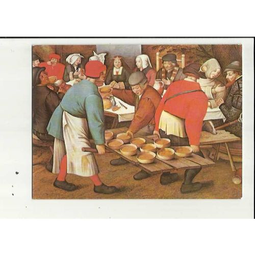 WEDDING FEAST (P. Breughel the Younger) Postcard by Athena (9098)