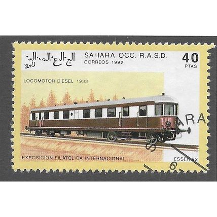 1992 40PTS 'SAHARA OCC. - TRAINS' C.T.O FINE USED (EBID75-9823