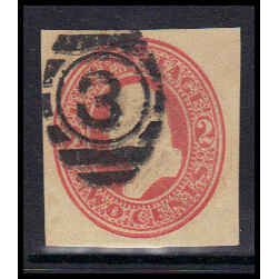 Used U227 2c George Washington Fine Cut Square Z2816