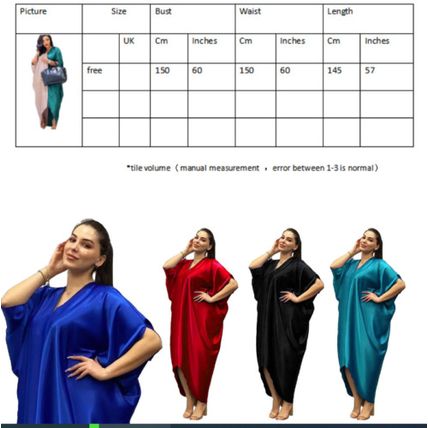 Plus Size Smooth and loose V-neck, comfortable and fashionable long dress dress