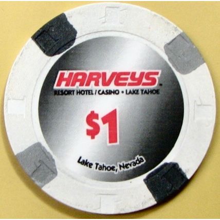 Harweys. $1 Casino Chip. Lake Tahoe, NV. Z98.