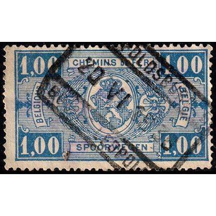 Belgium 1927 Railway Parcelpost 1,00Fr Used Stamp Spoorwegen
