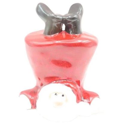 Ceramic Santa with Legs in the Air 12 CM Festive Christmas Decoration Jesus