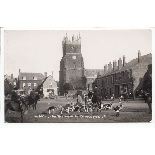 Hunting The Meet of the Heythrop at Deddington Frank Packer Plain Back Postcard