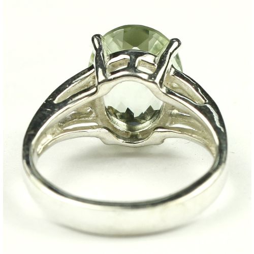 Green Amethyst (Prasiolite), 925 Sterling Silver Ring, SR139