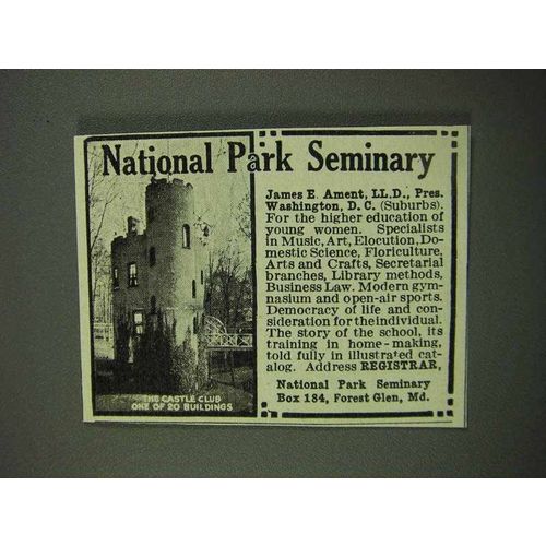 1918 National Park Seminary Ad - The Castle Club