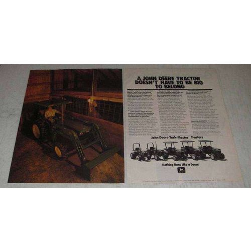 1982 John Deere 650 750 850 950 1050 1250 Tractors Ad