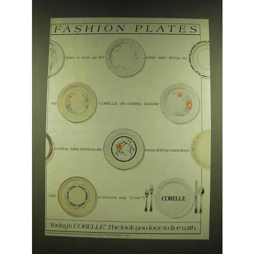 1990 Corelle Fashion Plates Ad - Fashion Plates