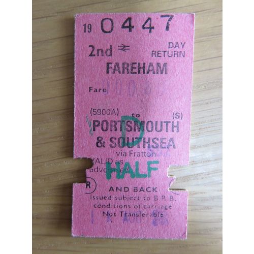 BR Fareham - Portsmouth & Southsea Half Rtn Ticket