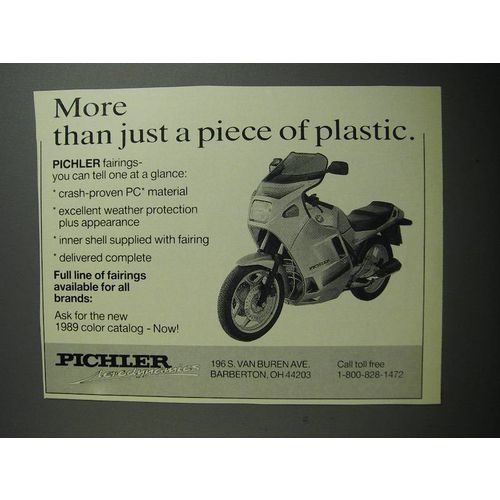 1989 Pichler Fairings Ad - More than just a piece of plastic